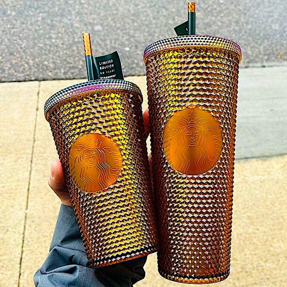 Starbucks 50th Anniversary Bling Studded Tumblers Set (16oz and 24oz) Bundle